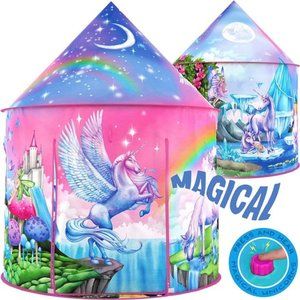 Unicorn Tent with Magical Unicorn Sounds, Princess Tent Unicorns Toys For Kids